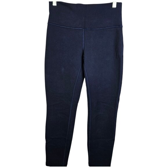 Lululemon Wunder Under Leggings Size‎ 6 Navy Blue High Rise - Picture 1 of 9